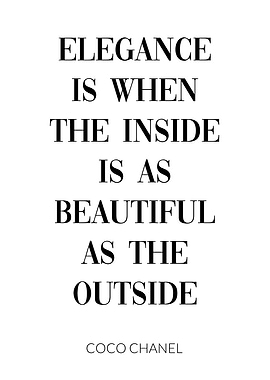 Coco Chanel Quote Elegance