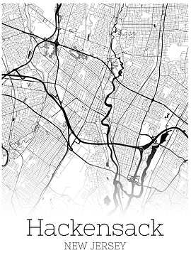 Hackensack New Jersey map