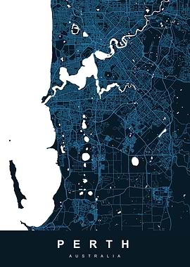 PERTH City Map Australia