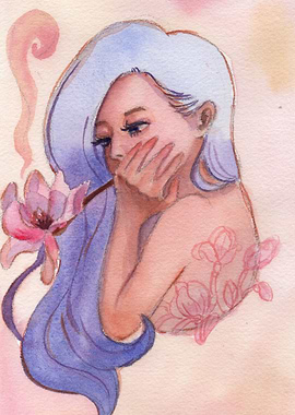 Magnolia in Watercolor