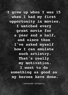 Leo DiCaprio Quote D024