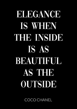 Coco Chanel Quote Elegance
