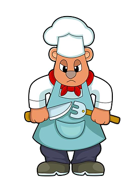 Bear Cook Knife Fork