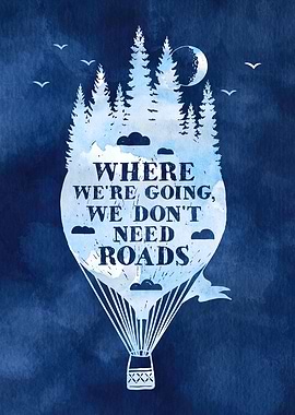 Watercolor hot air balloon