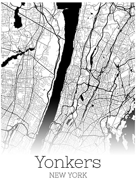 Yonkers New York city map