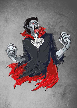Vampire showing fangs