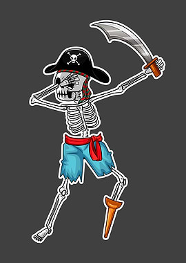 Dabbing Skeleton And