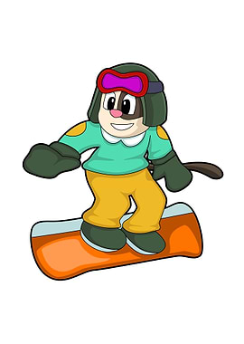 Dog Snowboard Sports