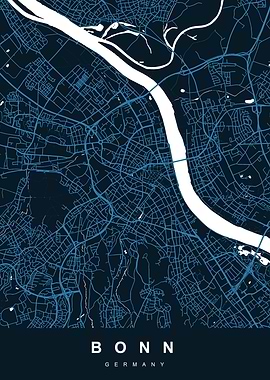 BONN City Map Germany