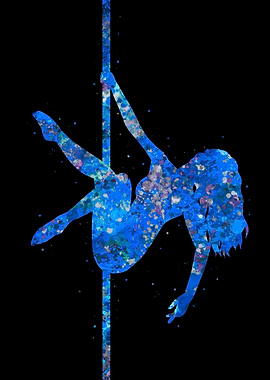Pole dancer woman