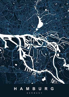 HAMBURG City Map Germany