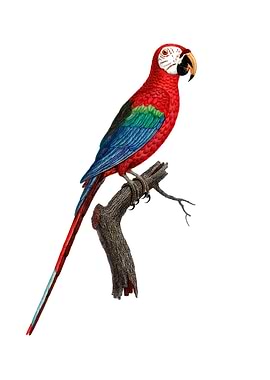 Vintage Scarlet Ara Macaw