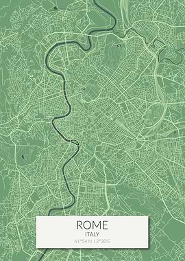 Rome Green Map