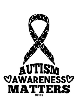 Autism ribbon heart Gift