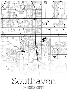 Southaven Mississippi map
