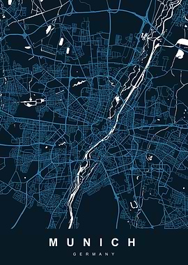 MUNICH City Map Germany