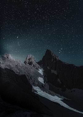 night mountain stone