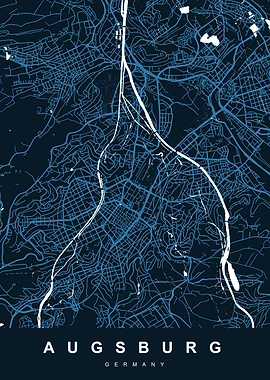 AUGSBURG City Map Germany