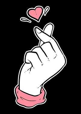 Cute Heart Kpop Fan or Kor