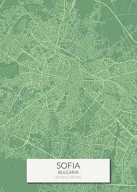 Sofia Map Green