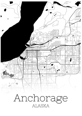 Anchorage Alaska city map