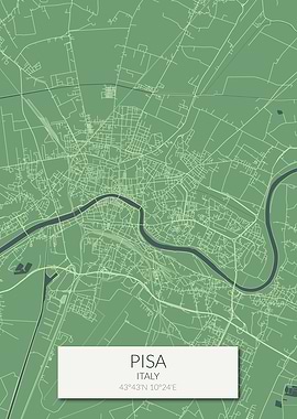 Pisa Map Green