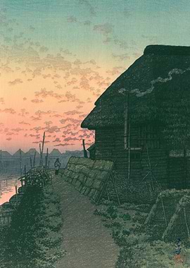 Sunset At Morigasaki