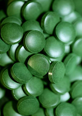 Spirulina platensis pills