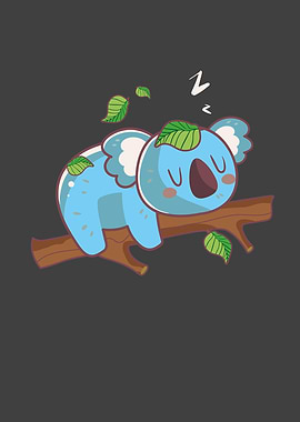 Cute Sleeping Koala Bear