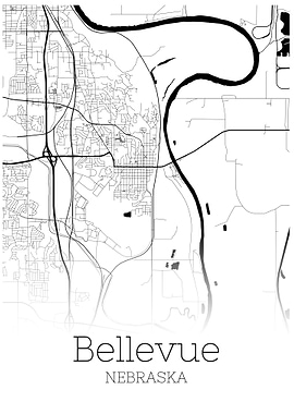 Bellevue Nebraska city map