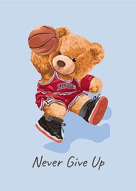 never give up poster