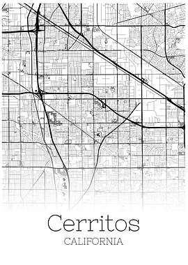 Cerritos California map