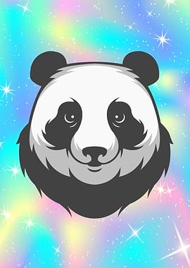 Panda bear with stars