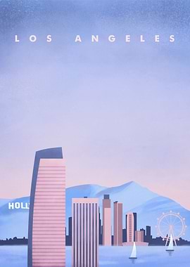 Los Angeles Travel Poster