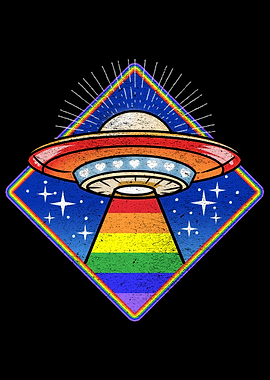 Rainbow Ufo LGBT Pride