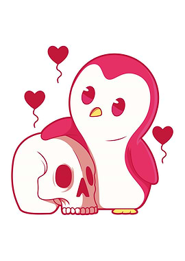 Penguin With A Skull