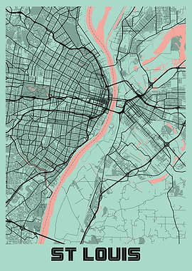 St Louis Peony City Map