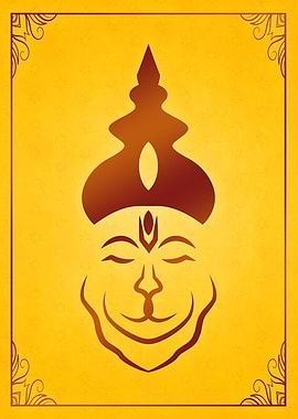 Lord Hanuman Yellow Bronze