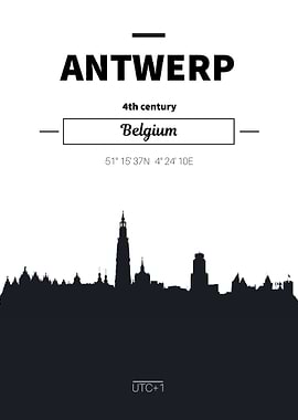 Antwerp belgium skyline