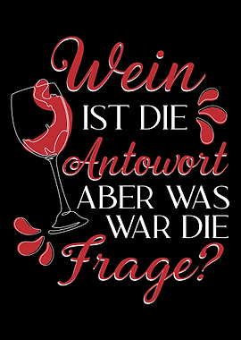 Lustiger Rotwein Spruch