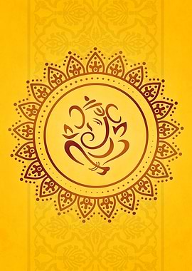 Hindu Ganesh Yellow Bronze