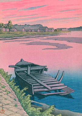 Dusk At Tsuchizaki Akita