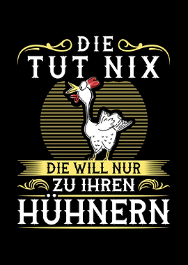 Huhn Spruch Landwirtin