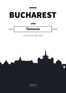 Bucharest Romania skyline