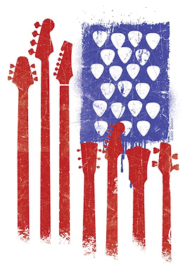 American Flag Guitars