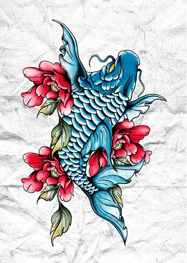 Koi fish tattoo