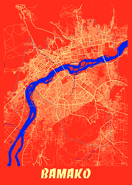 Bamako Retro City Map