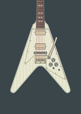 Classic White V Guitar