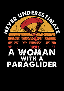 A Woman With A Paraglider
