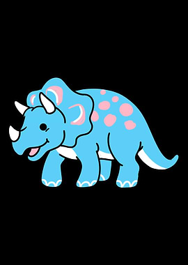 Trans Pride Triceratops